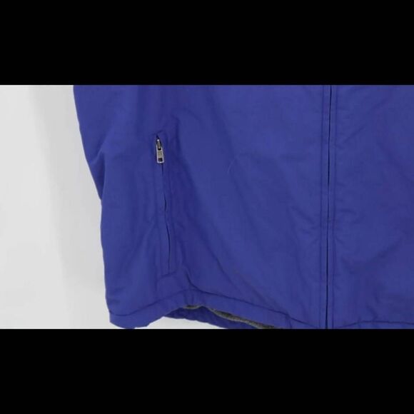 L.L. Bean Men's XXL Blue Wind Rain Hiking Full Zip Thick Fleece Lined Vest VTG - Picture 6 of 6